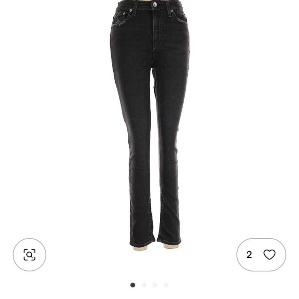 Rag & Bone Black Straight Leg Jeans